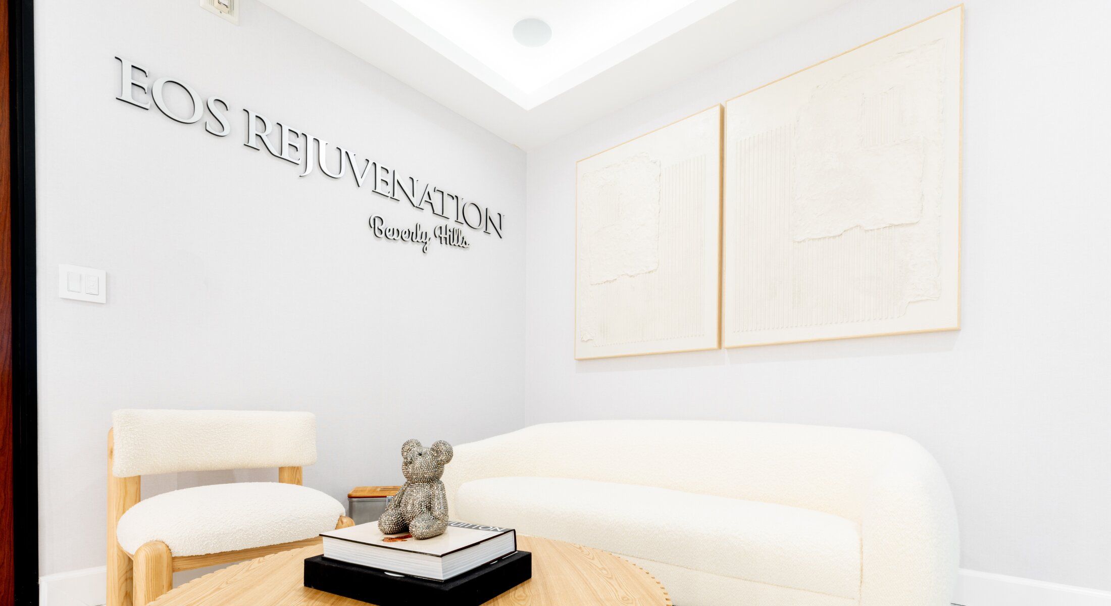 Modern interior of EOS Rejuvenation clinic.